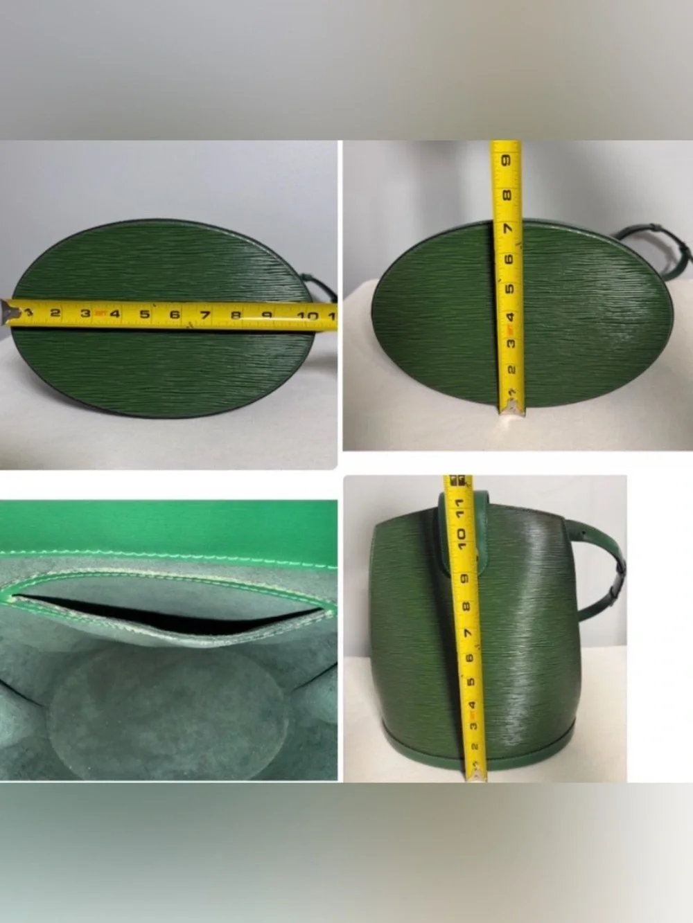 Louis Vuitton Cluny Green Epi Leather Shoulder Bag Vintage with Dust Bag